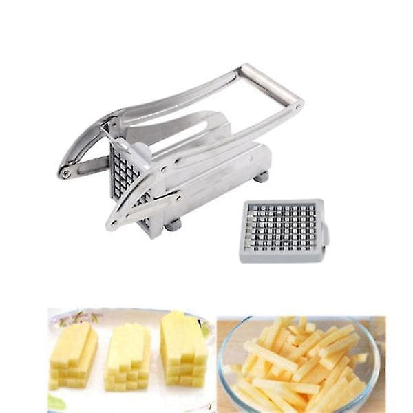 Potetkutter i rustfritt stål Grønnsaks- og pommes frites-kutter Pommes frites-kutter Skjærer Hakker [J]
