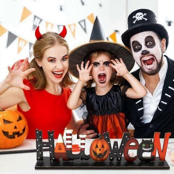 Halloween Dørdekoration Statue i Træ til Hjemmefest