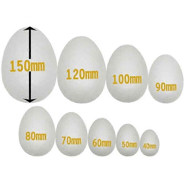 12 stk EPS påskeegg DIY maling graffiti ornamenter barn påskeleker dekorasjon barnas håndmalte leker (8cm) [J]