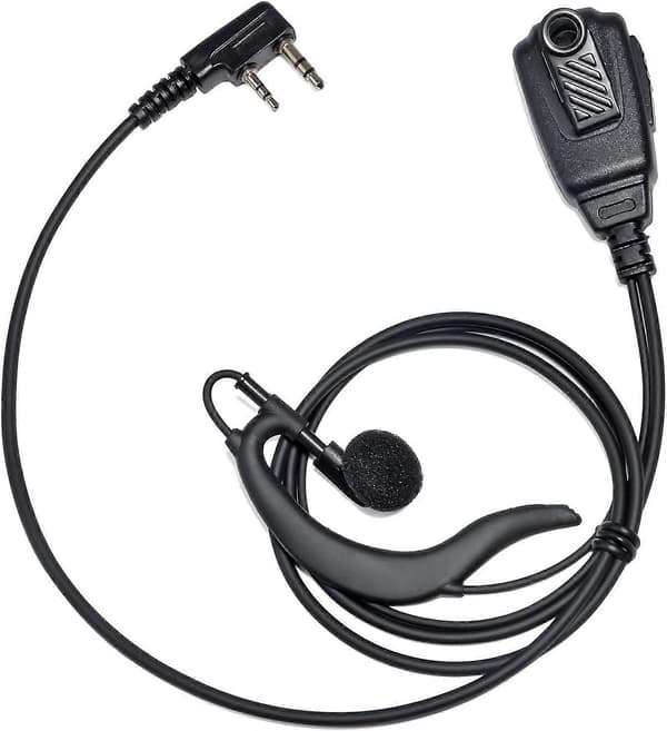 2-bens sikkerhedsradiohjelm-intercom-headset med PTT-mikrofon tovejsradio tilbehør [MI][J]