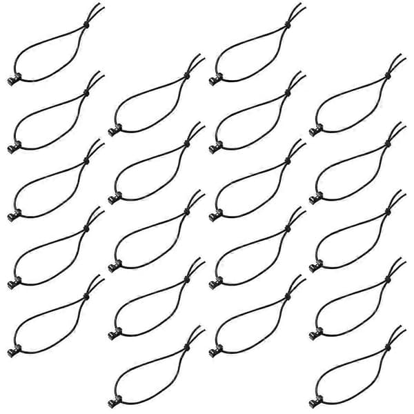 Elastisk snor krog elastisk rem klips til opbevaring nylon materiale 20 stk[J]