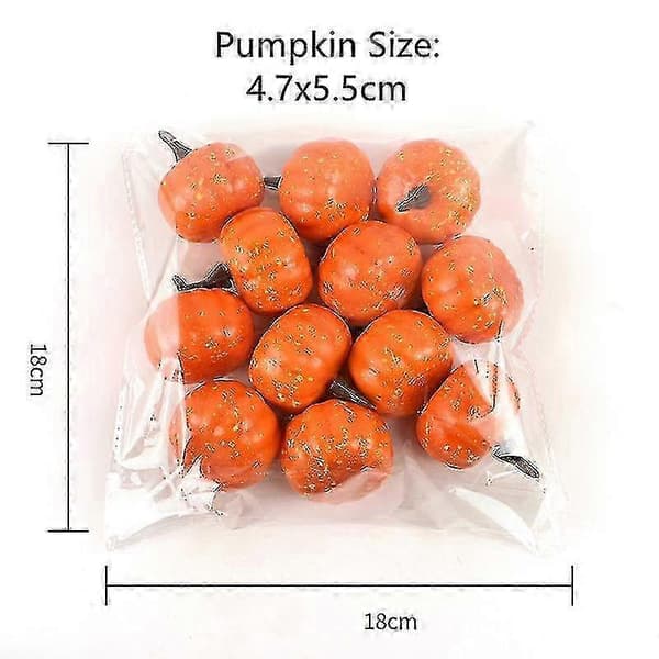 Läskiga Pumpa Dekorationer 12st Mini Ornament Set