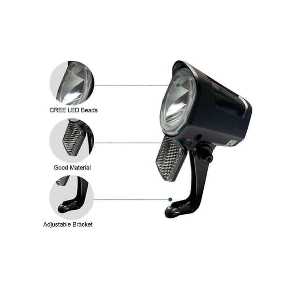 E-Bike LED Framlykta Cykellampor Modifierade Tillbehör Cykelutrustning