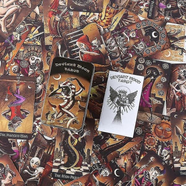 Bronzing Deviant Moon Tarotkort Hållbara och populära kort Oracle Vänner Fest Brädspel Roligt Spådom Ödeskortspel[J]
