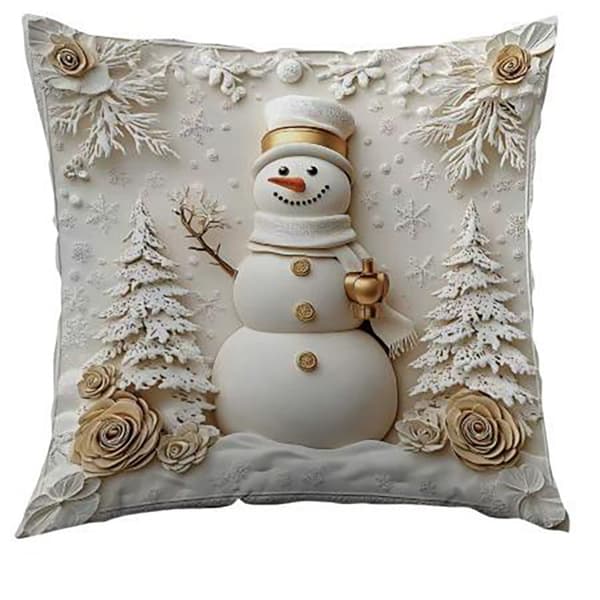 Sofaputetrekk (4 stk, fyll ikke inkludert) 45 x 45 cm, et sett med dekorative juleputer (J)