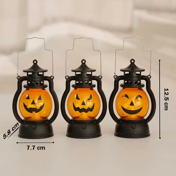 Halloween Bärbar Jack-o-Lantern, LED Jack-o-Lantern Lampa