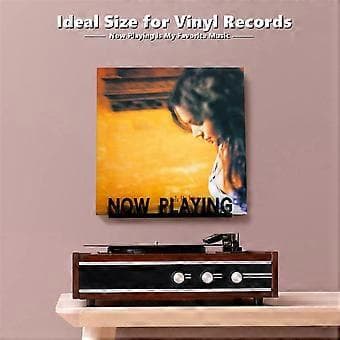 Moderne Væg CD Hylde 12-Slot Now Playing Design Sort
