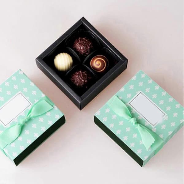 Papir Chokoladebakke Chokoladeindpakningsforinger til Opbevaring 150 Stk Sort