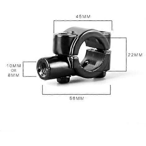 2st Motorcykel Styre Backspegelhållare, Universal 7/8\" Styre Spegelfäste Br[J]
