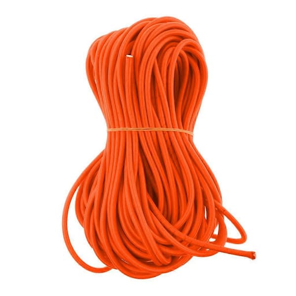 6 mm diameter orange polyesterbelagt gummi UV elastisk stødsnor reb -[J] 30m