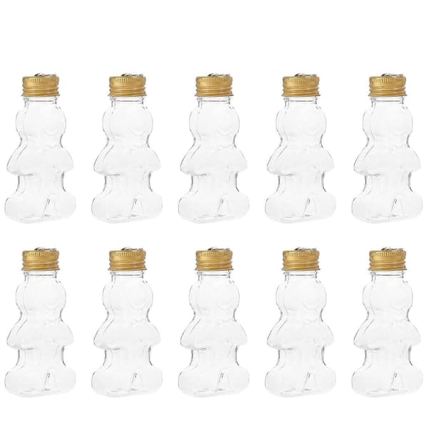 10 st pepparkaksflaskor julgranshänge transparenta flaskor tomma påfyllningsbara flaskor (FMY) Gyllene[J] Golden 9.5X4.5X2.3CM