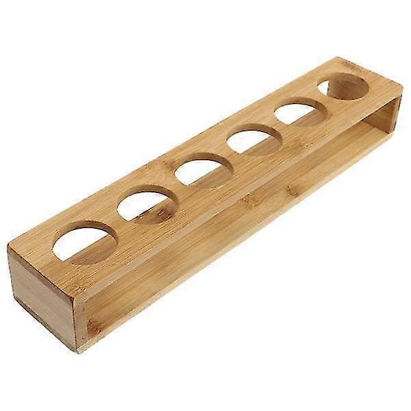 Ölbricka i trä, 6-delad Vinglas Serveringsbricka Glasburkar Paddel