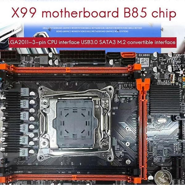 X99 D4 Stationär Moderkort LGA2011-3 4X DDR4 REG ECC RAM-platser B85 M.2 PCIE SATA3.0 X99 Spelmoderkort[J]