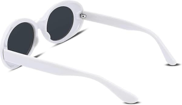 Heytea White Clout Goggles Solbriller Kvinner Menn Retro Ovale Solbriller Jenter Gutter Solbriller B2253[J]