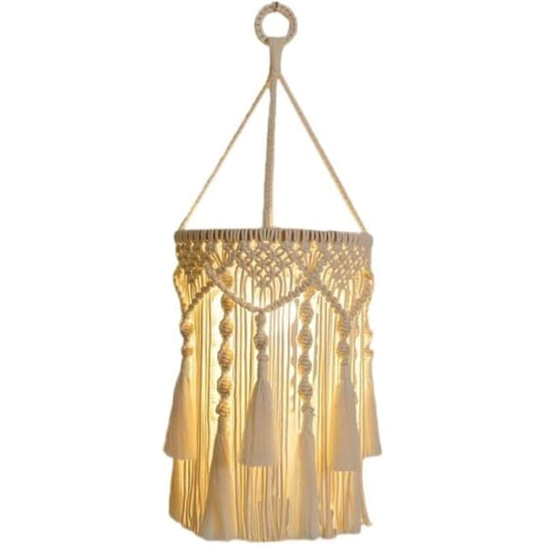 Boho Lampeskærm Hængende Boho Loftlampe med Ledning Boheme Hængelamper