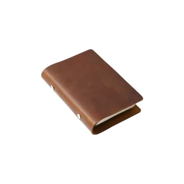 Læderbind Notesbog A5/A6/A7 Budget Binder Planner til kvinder Mænd Journalføring Brun - A7