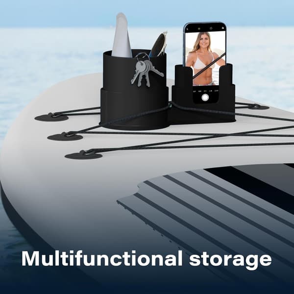 Kopholder til Paddleboard, Stand Up Paddle Board Tilbehør SUP Holder til Drik, Sort