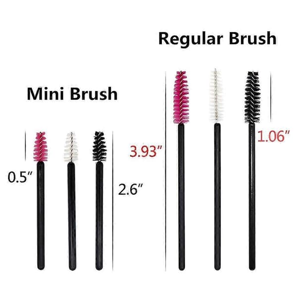400 pakker Mascara Wands Mini engangs øjenvippebørster til extensions øjenvippebørste øjenbrynsbørste makeupværktøj bulk, 8 farver[J]