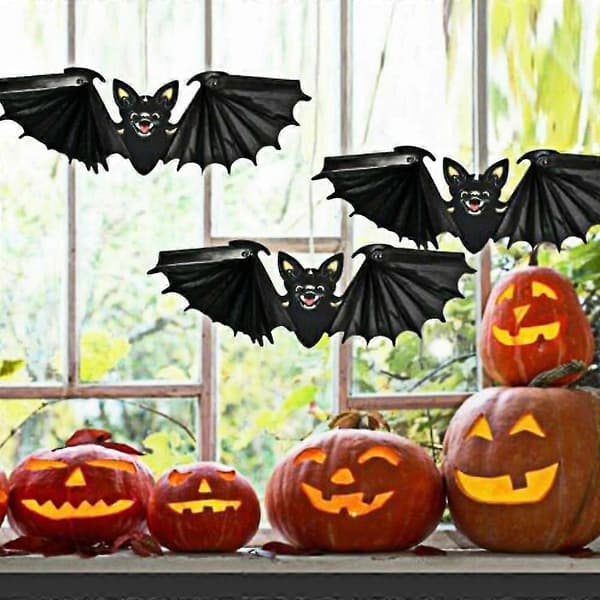 Skummel Flaggermuspynt 5-pakning Halloween-dekor