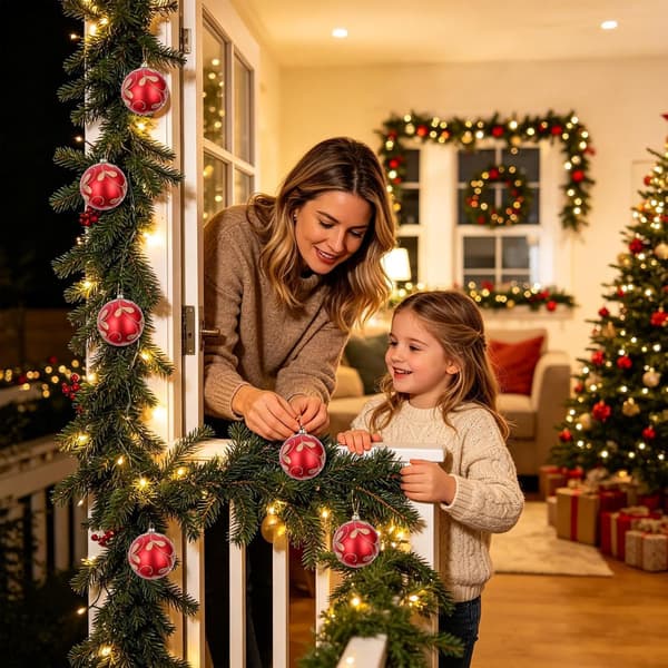 Glänsande Splittersäkra Julkulor, Set med 6 Ornament (JJ)