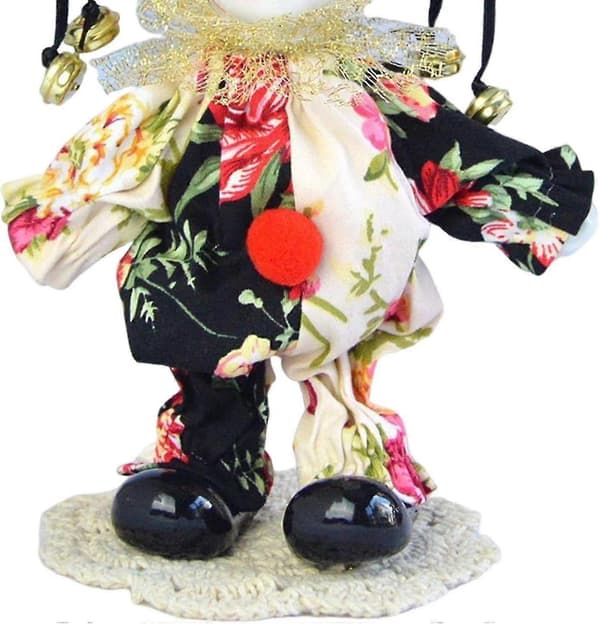 Rolig 18 cm Harlekin Porslinsdocka Clown Figur