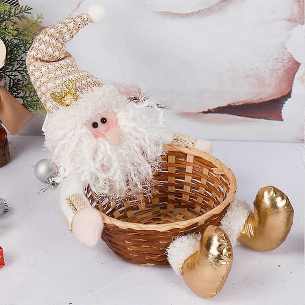 Julklappspåsar Godisburk Förvaringskorg Tomte Snögubbe Låda Söt Julgodis[J] elder