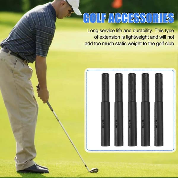 10 st golfklubbskaftförlängningsstavar golfskaft driver fairway golfskaftförlängare 0.550[J] Black