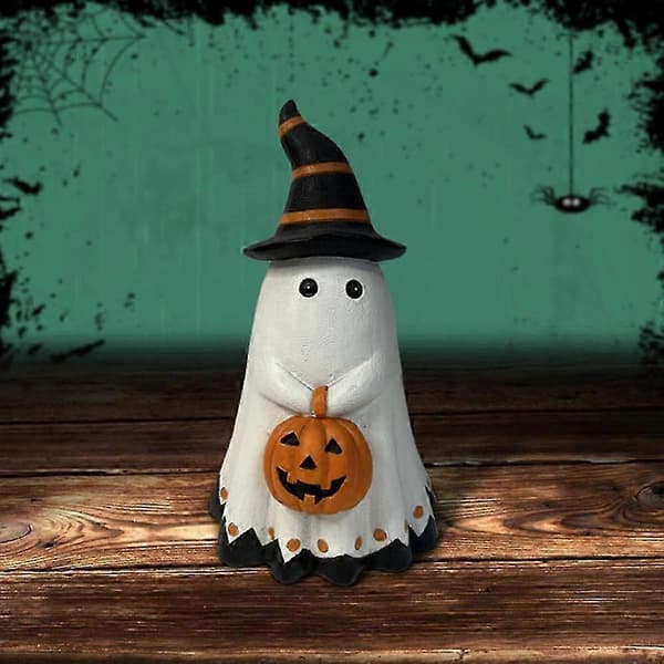 Miniature Halloween Spøgelsespynt Sæt med 6