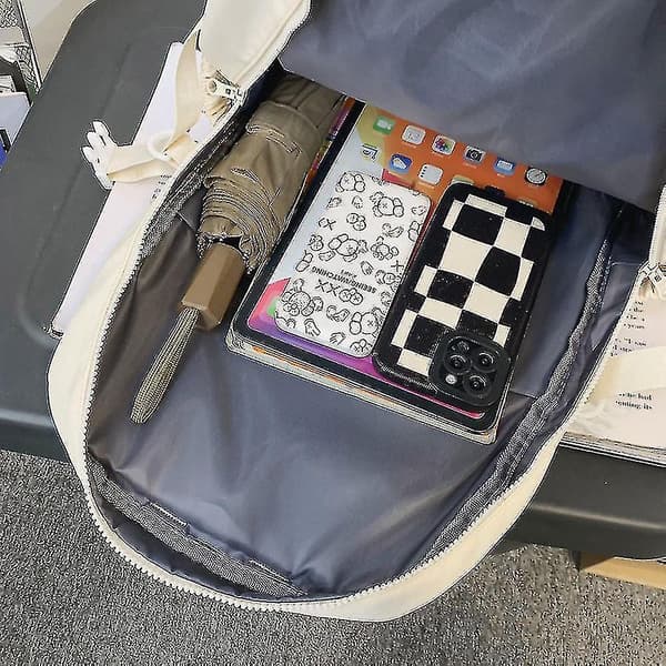 Ryggsäck för par, stor kapacitet, utomhusresor, student, reflexränder