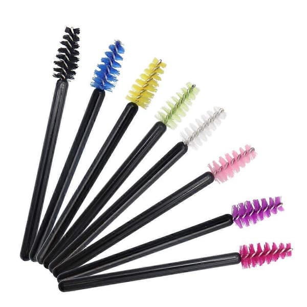 400 pakker Mascara Wands Mini engangs øjenvippebørster til extensions øjenvippebørste øjenbrynsbørste makeupværktøj bulk, 8 farver[J]