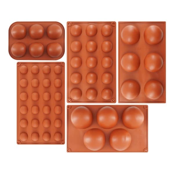 3D Rund Halvkule Silikonform for Kake DIY Baking Sjokolade Miljøvennlig Kakeform