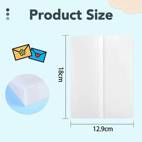 50x Inbjudningsjackor Bröllopsinbjudningar Omslag Papperskuvertfoder 18cm[J]