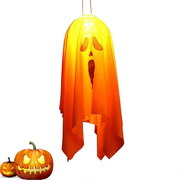 LED-belyst Halloween Vindpose 180 cm lang med selvlysende detaljer