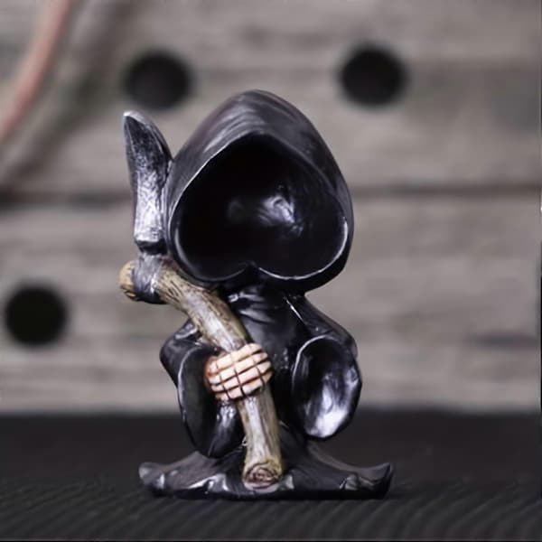 Halloween Ornamenter Reaper Figur Mand i Sort