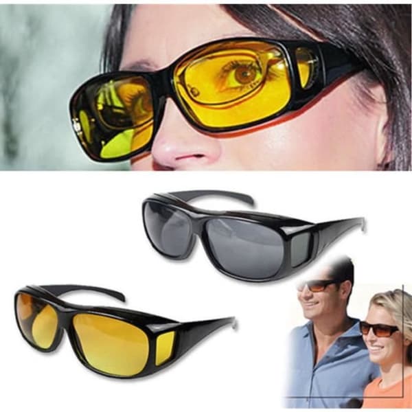 Nattesynsbriller - Nattesyn - Gule Linser - UV-beskyttelse - Natkørsel - Unisex