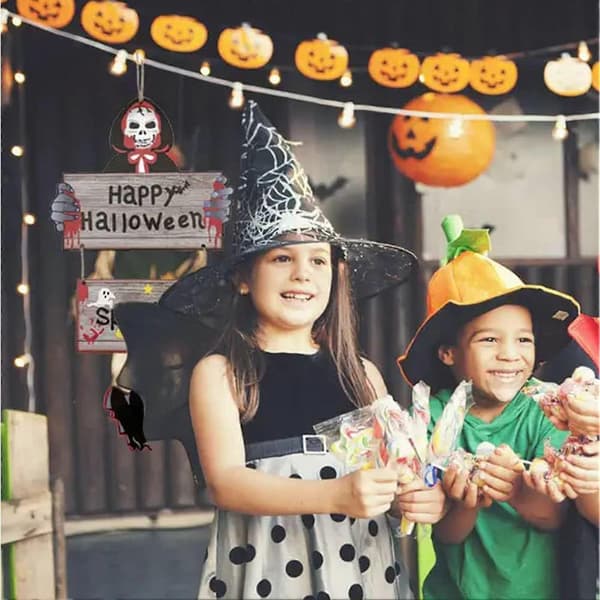 Pelottavat Halloween-ulkokoristeet, aavekyltit, 12 kpl