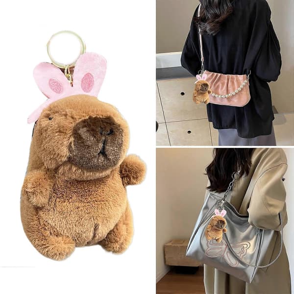 STOR Capybara Anheng Nøkkelring for Barn Gutter Jenter