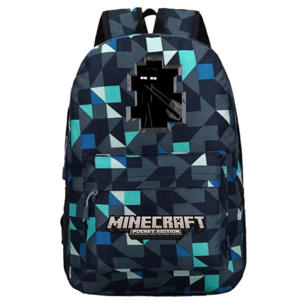 Minecraft Rygsæk Studenter Rygsæk Blå Ternet Mønster ~ 7 -1[J]