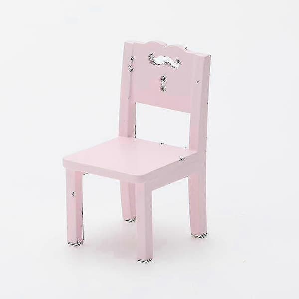 3 st barnbord stol simulering möbler mini stol leksak barn skrivbordsstol set möbelmodell stolmodell leksak-julklapp[J] Pink