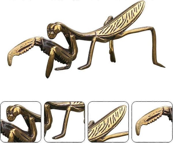 Metall Mantis Messing Kneler Mini Eventyrhage Dyrefigurer Plen Terrasse