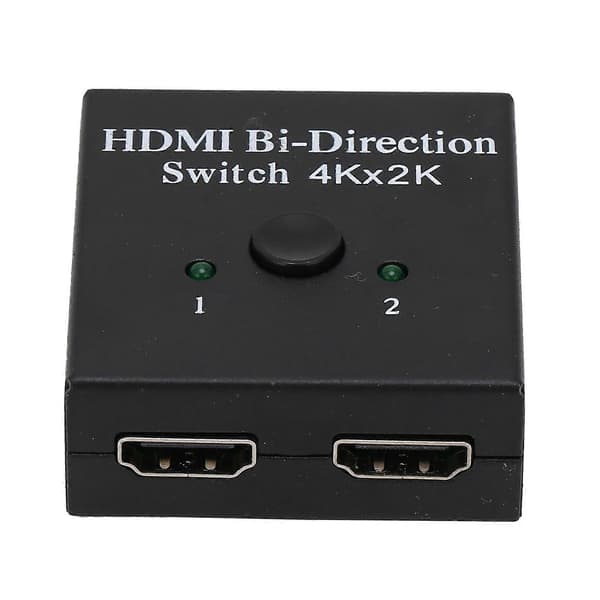 Dubbelriktad Switch 4K Högupplöst Multimediagränssnitt Splitter för Dator Laptop