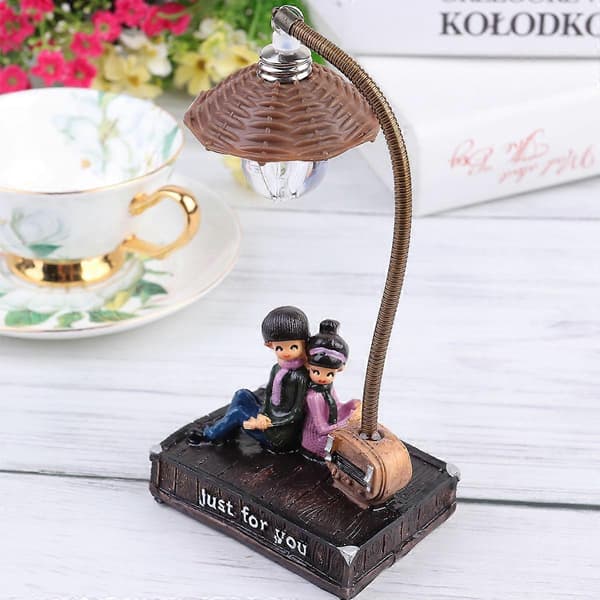 Par Lampe Kunst Statue til Sengelampe Dekoration