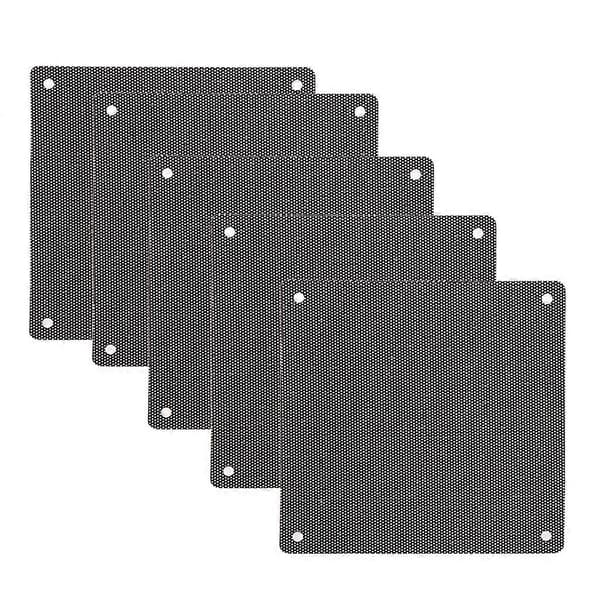 120x120mm støvfilter til computerkøleventilator, PC-ventilatorstøvnet PC-kølerfilter støvtæt PVC-dæksel computerventilatornet sort[J] Black