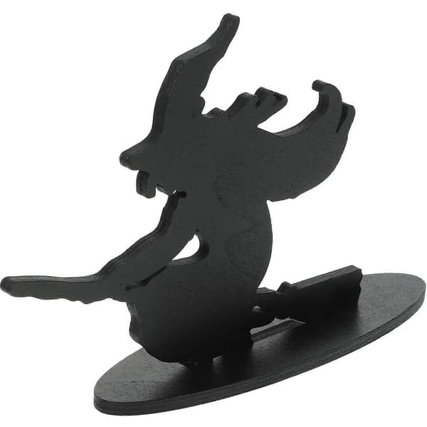 Hekseskilt Halloween Bordpynt 16x12x0,5cm Sort