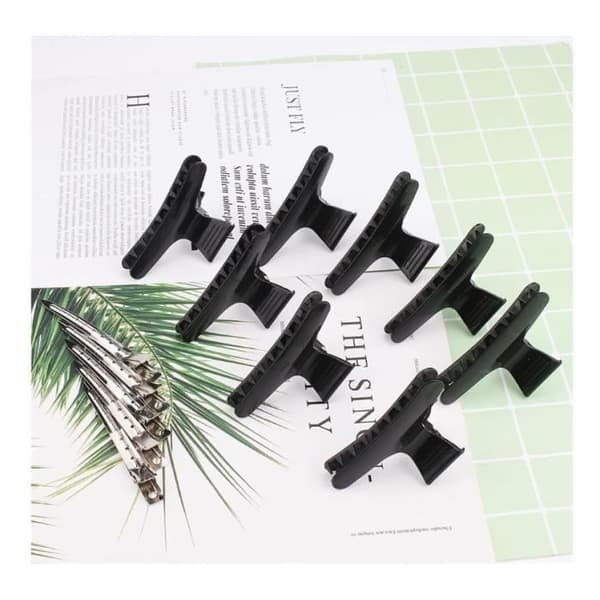 Sommerfuglehårklemmer - Ikke specificeret - 12 Stykker - Sort - PP Materiale - Holdbar Black