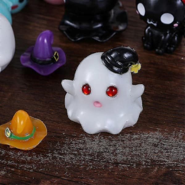 Mini Halloween-prydnader 1 st Söt Spökfigur