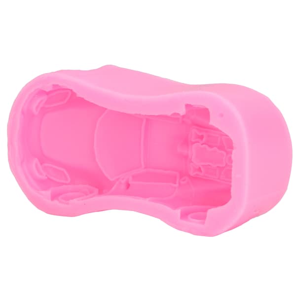 Rosa silikonform for DIY bilkake, mousse, sjokolade, iskrem