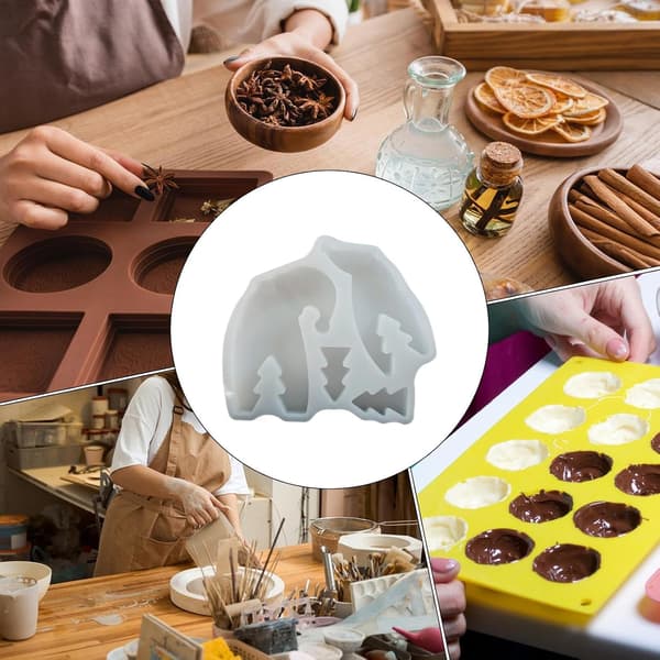 Silikoneforme til jul, julemands silikoneforme til jul, DIY gipsforme (J)