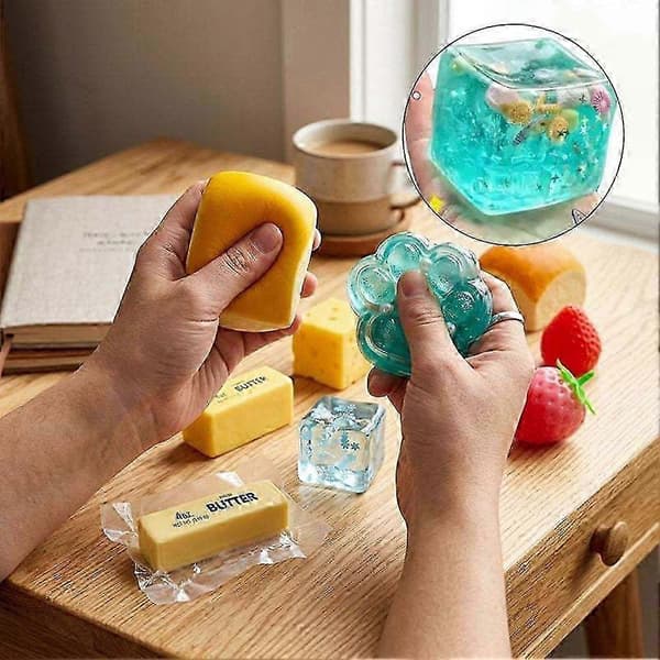 8 st Mystery Squishy Leksaker Sensorisk Fidget Kläm Deg Set Stresslindring Ångestlindring Presentförpackning för Barn & Vuxna[J]