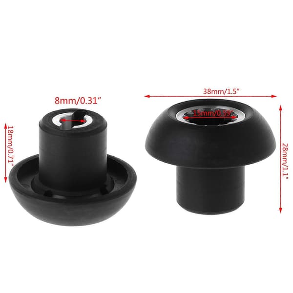 Blender Drive Socket 767 Mushroom for Head Gear Coupling Mixer Reservedeler Svart[J] Black